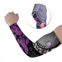 Personalised Remembering ANZAC Lest We Forget Arm Sleeves Vintage Film Frame Memorial Purple Poppy