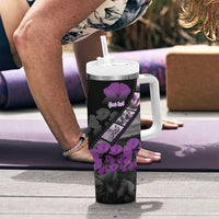 Personalised Remembering ANZAC Lest We Forget Tumbler With Handle Vintage Film Frame Memorial Purple Poppy