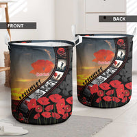 Personalised Remembering ANZAC Lest We Forget Laundry Basket Vintage Film Frame Memorial Red Poppy LT9 - Polynesian Pride