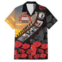 Personalised Remembering ANZAC Lest We Forget Family Matching Long Sleeve Bodycon Dress and Hawaiian Shirt Vintage Film Frame Memorial Red Poppy