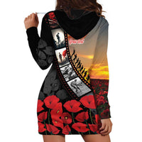 Personalised Remembering ANZAC Lest We Forget Hoodie Dress Vintage Film Frame Memorial Red Poppy