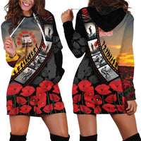 Personalised Remembering ANZAC Lest We Forget Hoodie Dress Vintage Film Frame Memorial Red Poppy