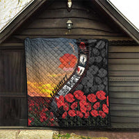 Personalised Remembering ANZAC Lest We Forget Quilt Vintage Film Frame Memorial Red Poppy LT9 - Polynesian Pride
