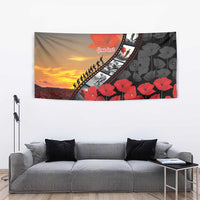 Personalised Remembering ANZAC Lest We Forget Tapestry Vintage Film Frame Memorial Red Poppy