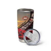 Personalised Remembering ANZAC Lest We Forget Tumbler Cup Vintage Film Frame Memorial Red Poppy