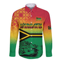 Hapi 44th Indipendens Dei Vanuatu Long Sleeve Button Shirt Yumi 1980 with Vanuatuan Beach Landscape LT9 Unisex Reggae - Polynesian Pride