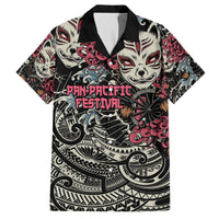 Personalized Japanese Kitsune Mask Hawaiian Shirt With Polynesian Arty Style LT9 Black - Polynesian Pride