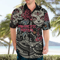 Personalized Japanese Kitsune Mask Hawaiian Shirt With Polynesian Arty Style LT9 - Polynesian Pride