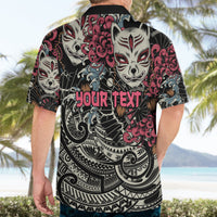 Personalized Japanese Kitsune Mask Hawaiian Shirt With Polynesian Arty Style LT9 - Polynesian Pride