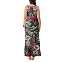Personalized Japanese Kitsune Mask Tank Maxi Dress With Polynesian Arty Style LT9 - Polynesian Pride
