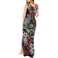 Personalized Japanese Kitsune Mask Tank Maxi Dress With Polynesian Arty Style LT9 - Polynesian Pride