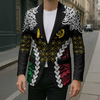 Halo Vanuatu Pride Blazer Vanuatuan Sand Drawing Pattern - Polynesian Pride