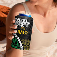 Halo Vanuatu Pride 4 in 1 Can Cooler Tumbler Vanuatuan Sand Drawing Pattern