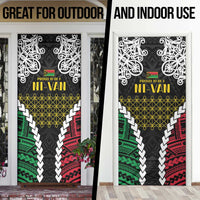 Halo Vanuatu Pride Door Cover Vanuatuan Sand Drawing Pattern - Polynesian Pride