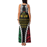 Halo Vanuatu Pride Family Matching Tank Maxi Dress and Hawaiian Shirt Vanuatuan Sand Drawing Pattern LT9 - Polynesian Pride