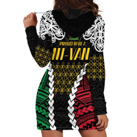 Halo Vanuatu Pride Hoodie Dress Vanuatuan Sand Drawing Pattern