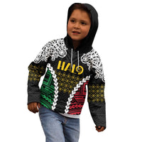 Halo Vanuatu Pride Kid Hoodie Vanuatuan Sand Drawing Pattern LT9 - Polynesian Pride