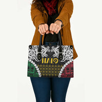 Halo Vanuatu Pride Leather Bag Vanuatuan Sand Drawing Pattern LT9 - Polynesian Pride