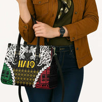 Halo Vanuatu Pride Leather Bag Vanuatuan Sand Drawing Pattern LT9 - Polynesian Pride