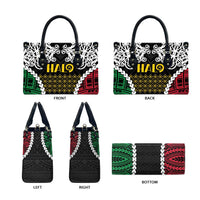Halo Vanuatu Pride Leather Bag Vanuatuan Sand Drawing Pattern LT9 - Polynesian Pride