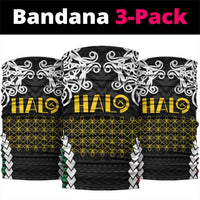 Halo Vanuatu Pride Neck Gaiter Vanuatuan Sand Drawing Pattern - Polynesian Pride
