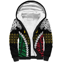 Halo Vanuatu Pride Sherpa Hoodie Vanuatuan Sand Drawing Pattern