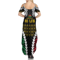 Halo Vanuatu Pride Summer Maxi Dress Vanuatuan Sand Drawing Pattern