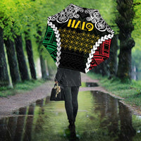 Halo Vanuatu Pride Umbrella Vanuatuan Sand Drawing Pattern - Polynesian Pride