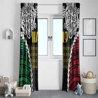 Halo Vanuatu Pride Window Curtain Vanuatuan Sand Drawing Pattern