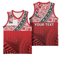 Malo e lelei Tonga Basketball Jersey Ngatu Tokelau Feletoa Fata Traditional Polynesian Pattern - Polynesian Pride