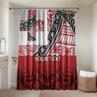 Malo e lelei Tonga Bathroom Set Ngatu Tokelau Feletoa Fata Traditional Polynesian Pattern LT9 Shower Curtain Only Red - Polynesian Pride