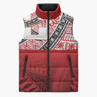 Malo e lelei Tonga Sleeveless Puffer Jacket Ngatu Tokelau Feletoa Fata Traditional Polynesian Pattern - Polynesian Pride