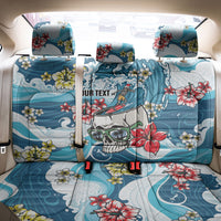 Hawaii Santa Skeleton Surfing Personalized Back Car Seat Cover Mele Kalikimaka i Iulai! LT9 - Polynesian Pride