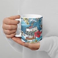 Hawaii Santa Skeleton Surfing Personalized Ceramic Mug Mele Kalikimaka i Iulai! LT9 - Polynesian Pride
