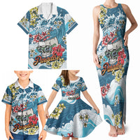 Hawaii Santa Skeleton Surfing Personalized Family Matching Tank Maxi Dress and Hawaiian Shirt Mele Kalikimaka i Iulai! LT9 - Polynesian Pride