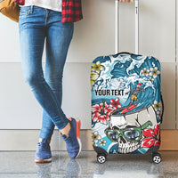 Hawaii Santa Skeleton Surfing Personalized Luggage Cover Mele Kalikimaka i Iulai! LT9 - Polynesian Pride
