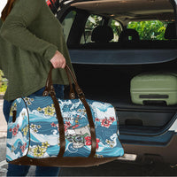 Hawaii Santa Skeleton Surfing Personalized Travel Bag Mele Kalikimaka i Iulai! LT9 - Polynesian Pride