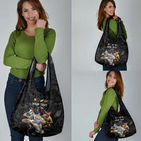 Custom Rugby Southern Hemisphere Grocery Bag Argentina AUNZ South Africa Mascot Black - Polynesian Pride