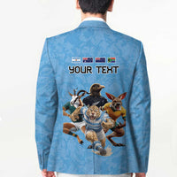 Custom Rugby Southern Hemisphere Blazer Argentina AUNZ South Africa Mascot Blue - Polynesian Pride