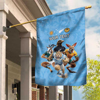 Custom Rugby Southern Hemisphere Garden Flag Argentina AUNZ South Africa Mascot Blue LT9 House Flag Blue - Polynesian Pride