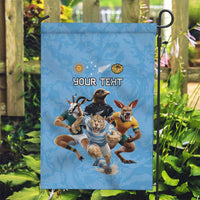 Custom Rugby Southern Hemisphere Garden Flag Argentina AUNZ South Africa Mascot Blue LT9 Garden Flag Blue - Polynesian Pride