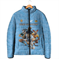 Custom Rugby Southern Hemisphere Padded Jacket Argentina AUNZ South Africa Mascot Blue - Polynesian Pride