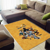 Custom Rugby Southern Hemisphere Area Rug Argentina AUNZ South Africa Mascot Gold - Polynesian Pride