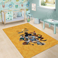 Custom Rugby Southern Hemisphere Area Rug Argentina AUNZ South Africa Mascot Gold - Polynesian Pride