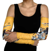 Custom Rugby Southern Hemisphere Arm Sleeves Argentina AUNZ South Africa Mascot Gold - Polynesian Pride