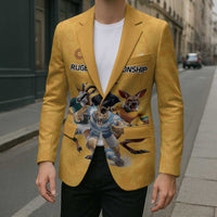 Custom Rugby Southern Hemisphere Blazer Argentina AUNZ South Africa Mascot Gold - Polynesian Pride