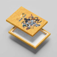 Custom Rugby Southern Hemisphere Canvas Wall Art Argentina AUNZ South Africa Mascot Gold - Polynesian Pride