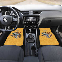 Custom Rugby Southern Hemisphere Car Mats Argentina AUNZ South Africa Mascot Gold - Polynesian Pride