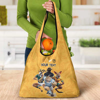 Custom Rugby Southern Hemisphere Grocery Bag Argentina AUNZ South Africa Mascot Gold - Polynesian Pride