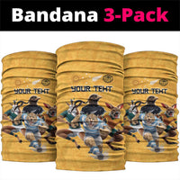 Custom Rugby Southern Hemisphere Neck Gaiter Argentina AUNZ South Africa Mascot Gold - Polynesian Pride